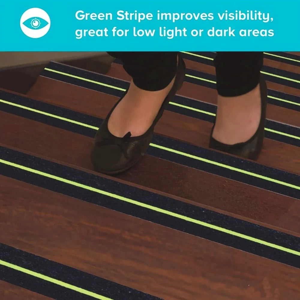 ZUCUR Anti-Slip Safety Grip Tape with High Visibility Glow , Ideal For Stairs & Floors-2 Inch x 5 Meters