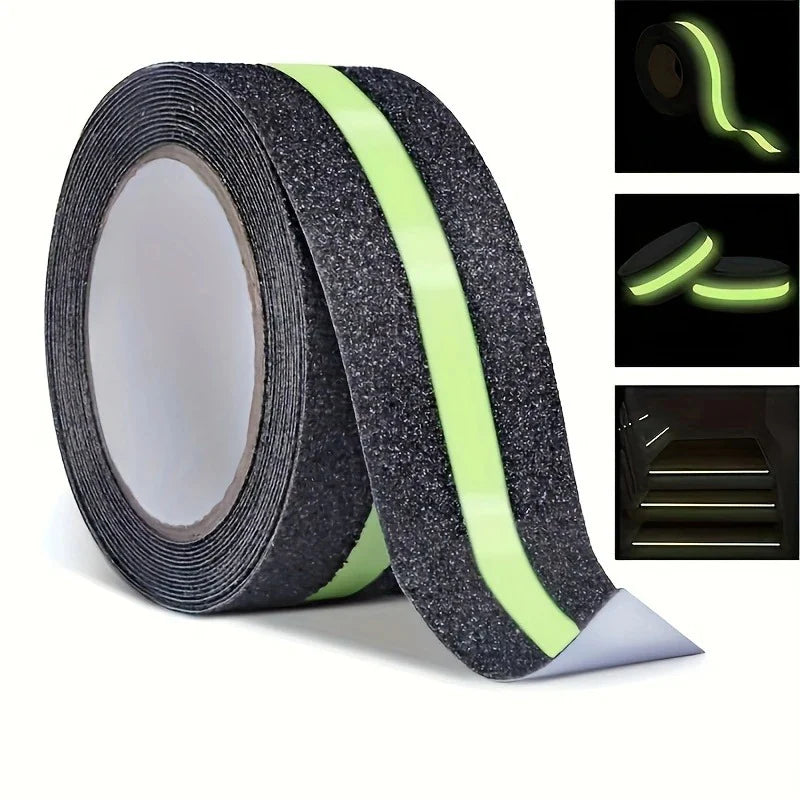 ZUCUR Anti-Slip Safety Grip Tape with High Visibility Glow , Ideal For Stairs & Floors-2 Inch x 5 Meters