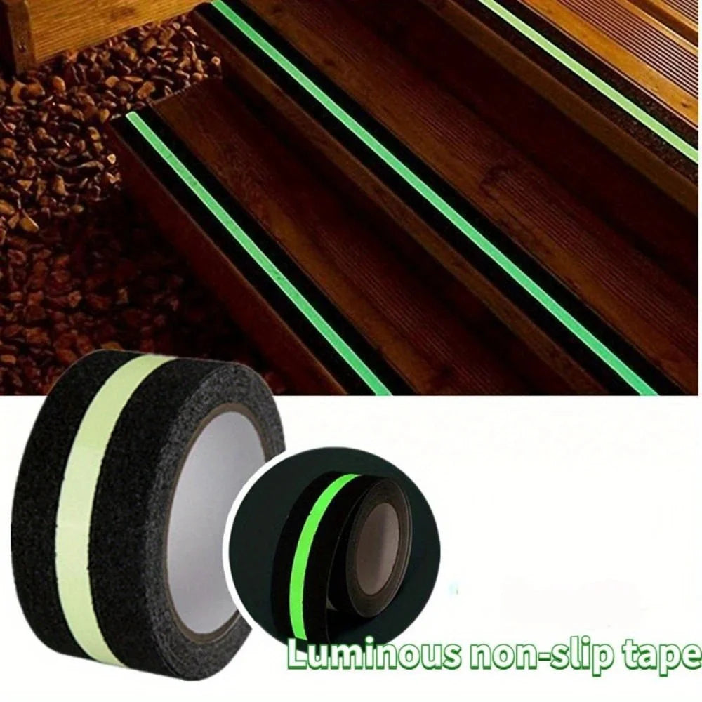 ZUCUR Anti-Slip Safety Grip Tape with High Visibility Glow , Ideal For Stairs & Floors-2 Inch x 5 Meters